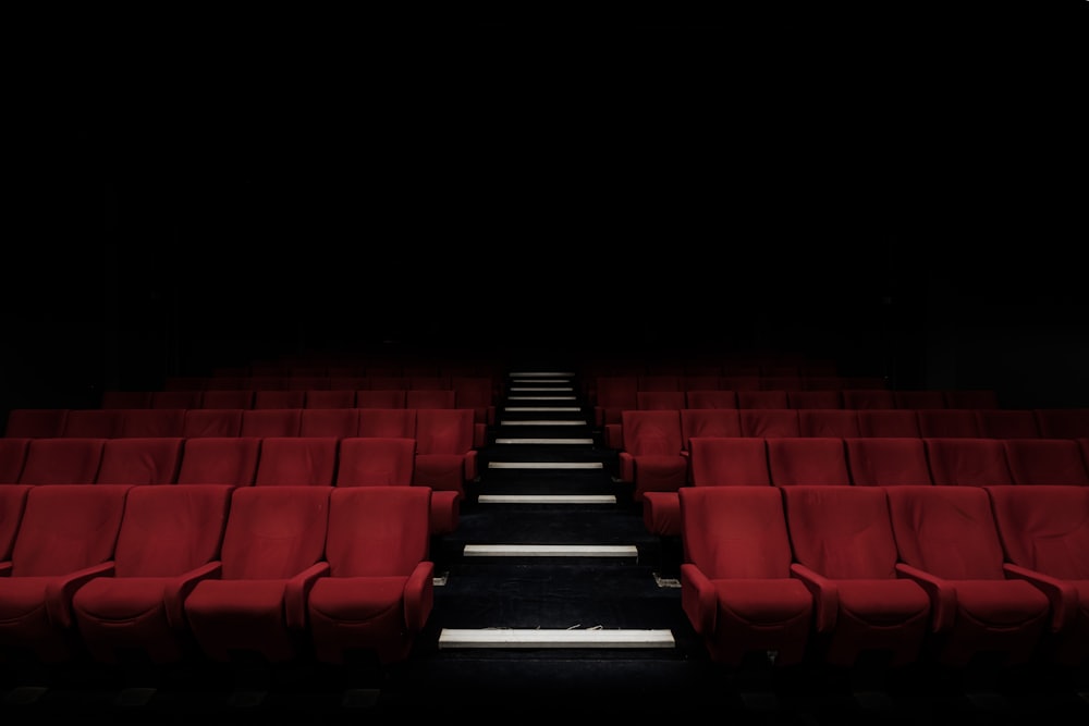 Cinema-style screen showing movies and series available on IPTV