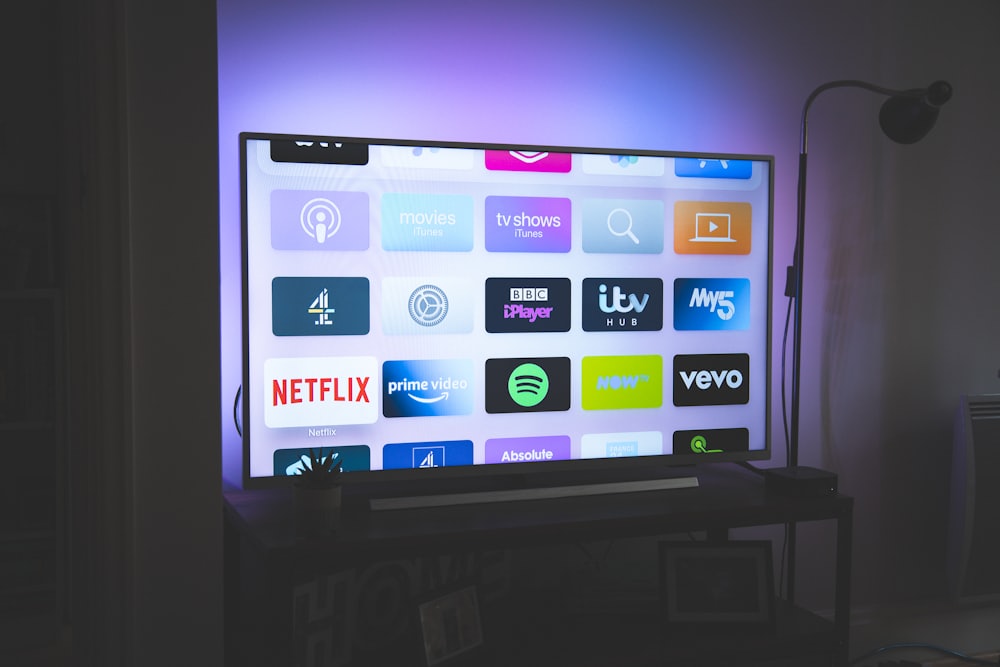 Smart TV showing a streaming interface - live TV channels