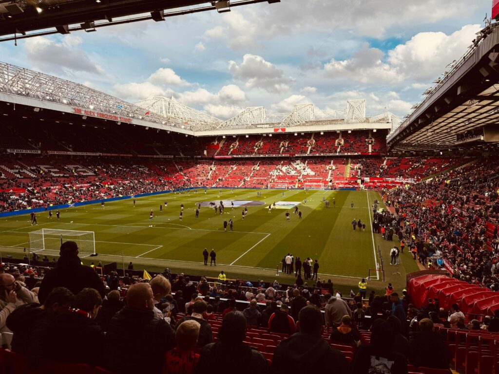 Packed football stadium during a live sports streaming broadcast